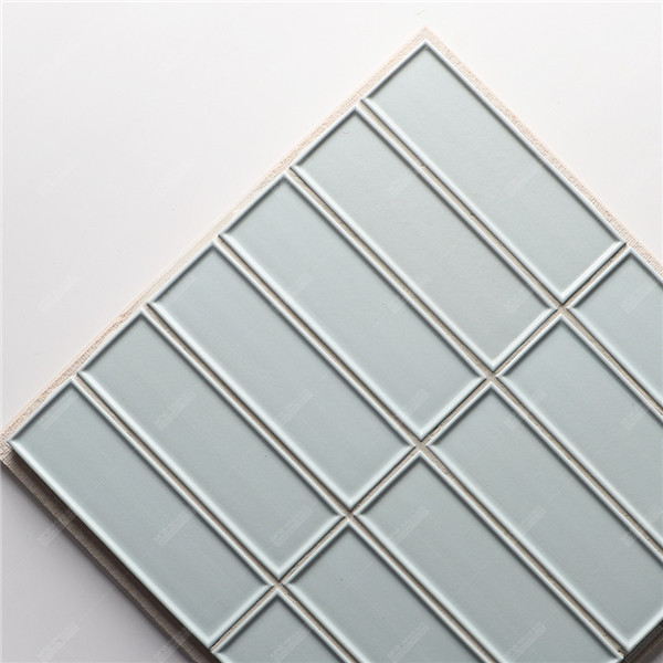 Wholesale Concave Ceramic Mosaic Blue Subway Tile For Bathroom Shower