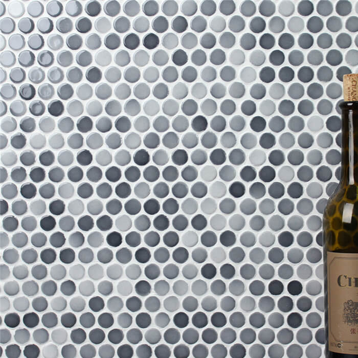 gradient gray color penny round mosaic tiles for shower floor paving and backsplash.jpg
