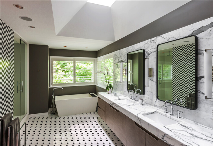 bathroom shower floor uses small hexagon mosaic tile and achieve a stylish look.jpg