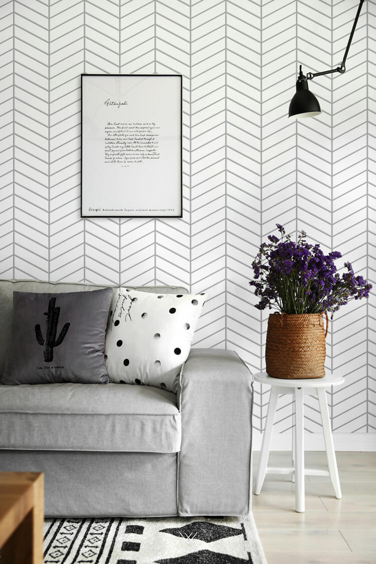Herringbone tile for modern living room wall design.jpg