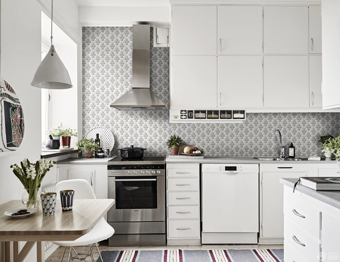 kitchen design using wintersweet pattern mosaic tile.jpg