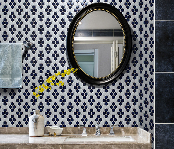 blue white hexagon ceramic tile bathroom backsplash.jpg
