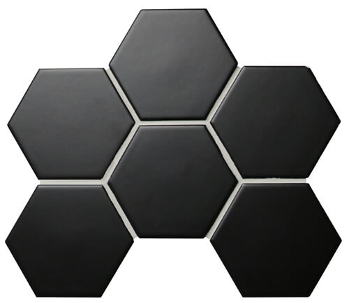 matte glazed black hexagon mosaic tile.jpg