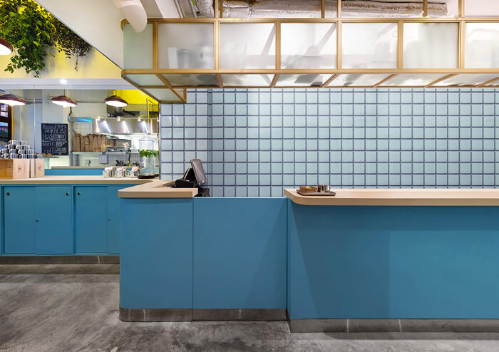 light blue mosaic backsplash tile for commercial kitchen.jpg