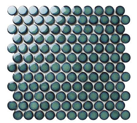 28mm green jumbo penny round mosaic tile CZO938A .jpg