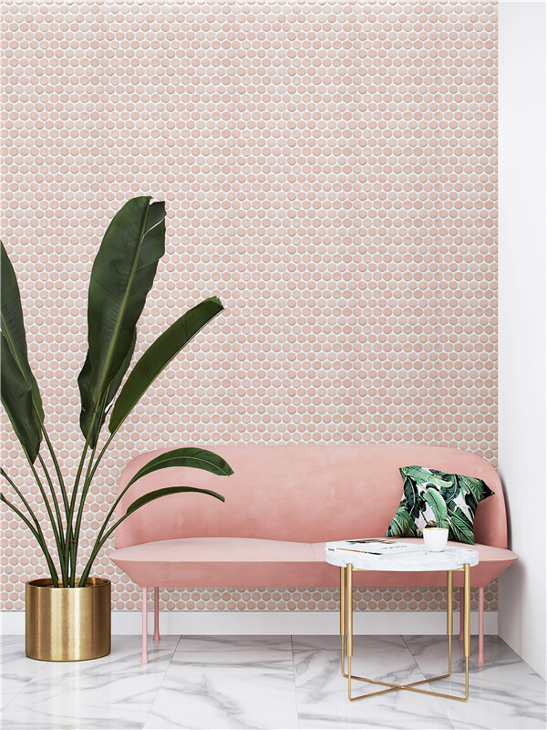 28mm jumbo penny pink mosaic tiles for elegant living room.jpg