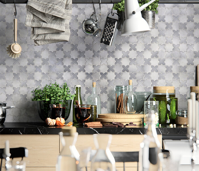 star cross pattern kitchen backsplash tile mosaic.jpg