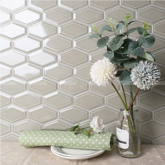 hexagon mosaic tile backsplash CZO949Y.jpg
