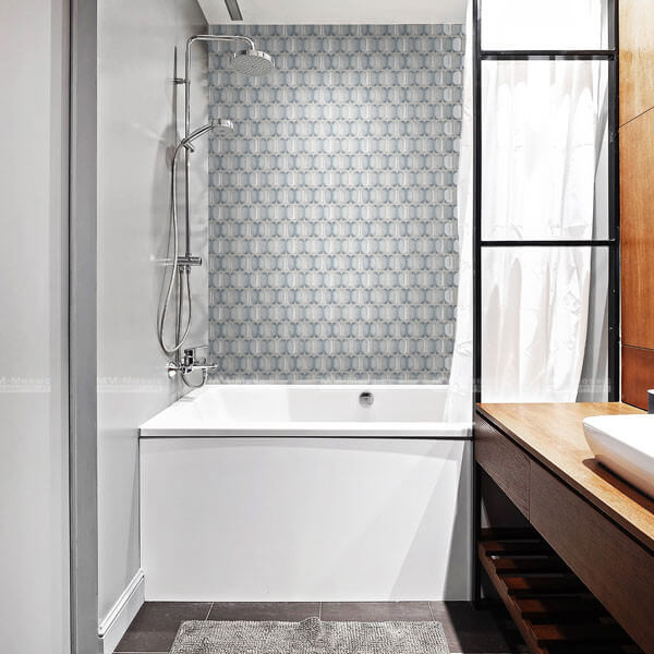 the cool tone shower tile