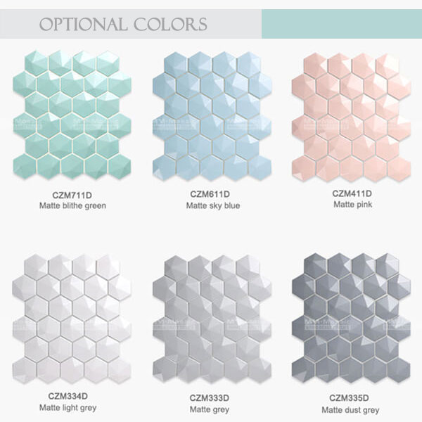 porcelain mosaic optional colors