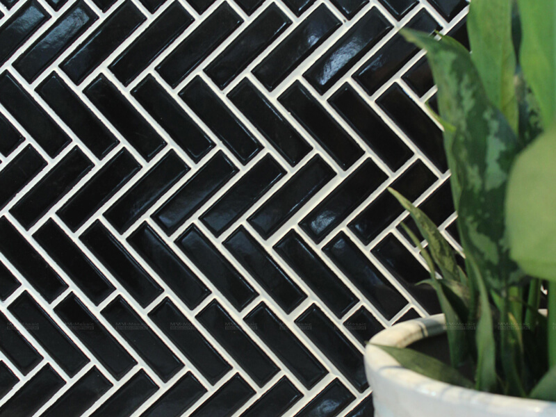 Herringbone Ceramic Mosaic Tile For Interiors