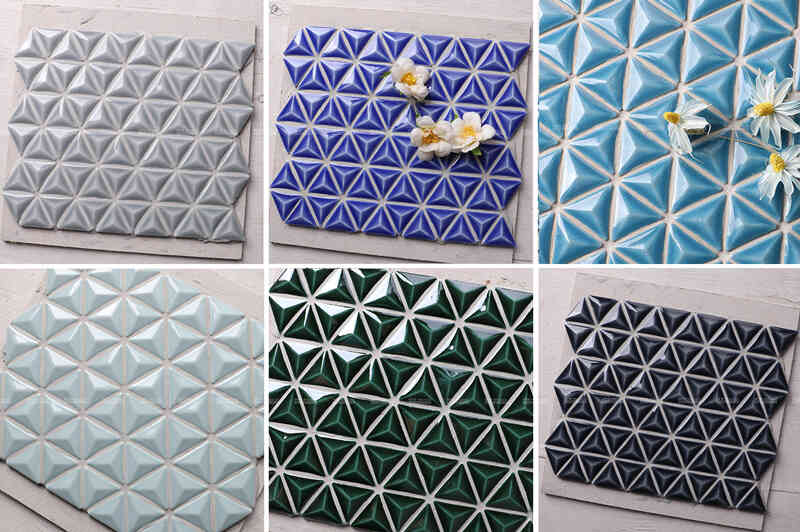 convex 3d finish triangle wall tiles