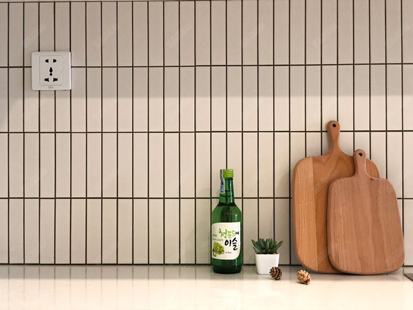 white kitchen backsplash tile on stock