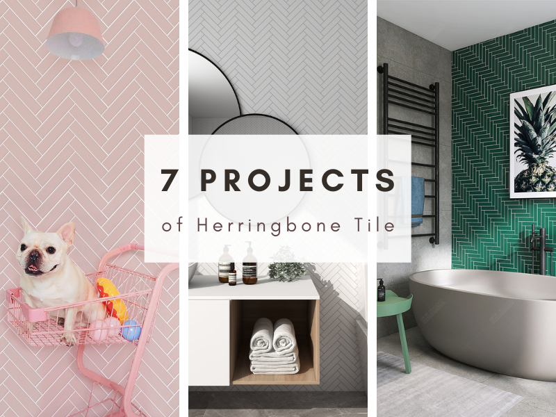 tile blog about herringbone tile design