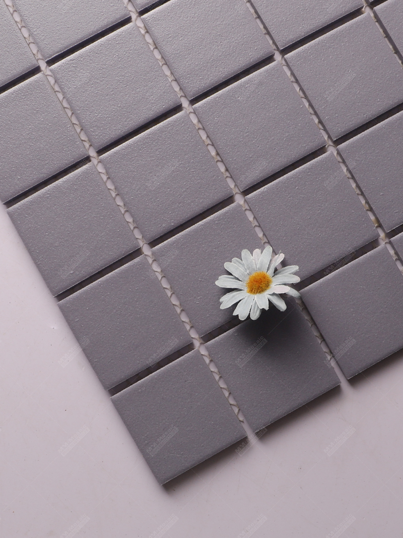 matte purple unglazed mosaic