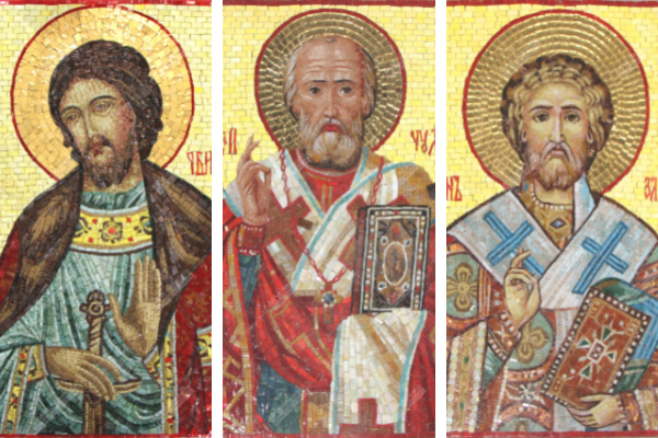 Religious mosaic art design