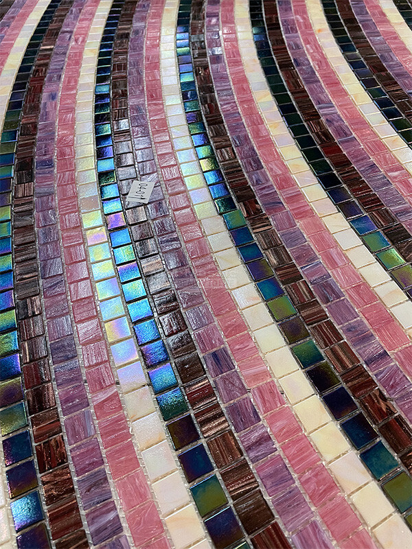 blend color glass mosaic tile