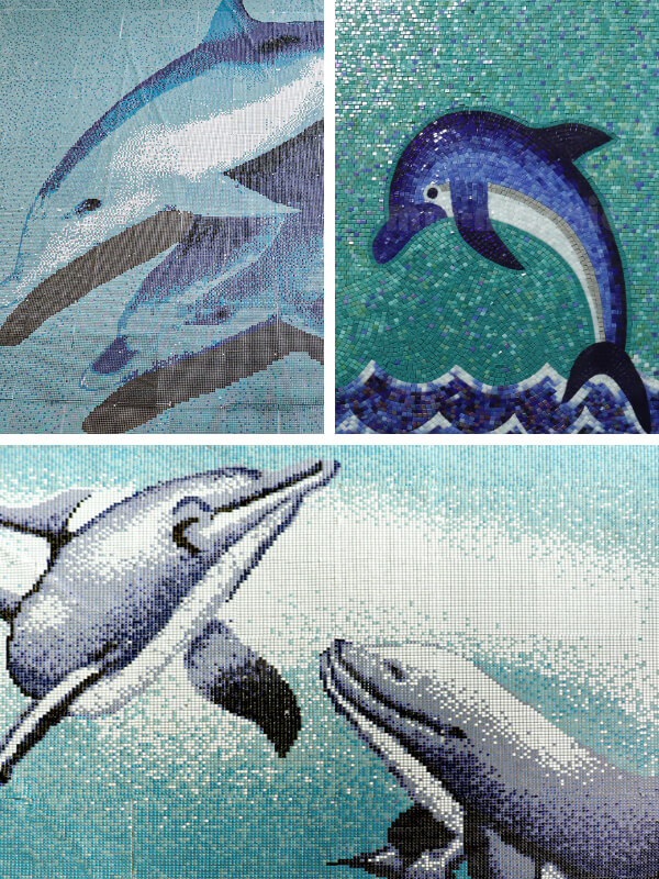 dolphin mosaic art for sale