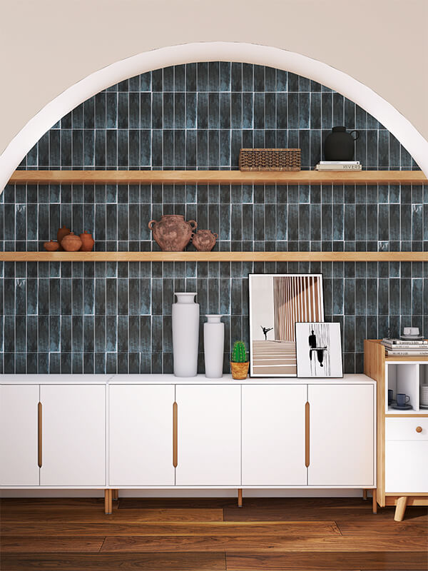 handmade subway tile for accent wall