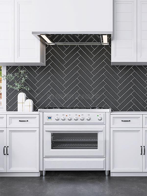 mosaic herringbone tiles for kitchen backsplash