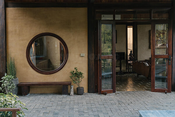 countryside villa renovation projetc with green handmade tile
