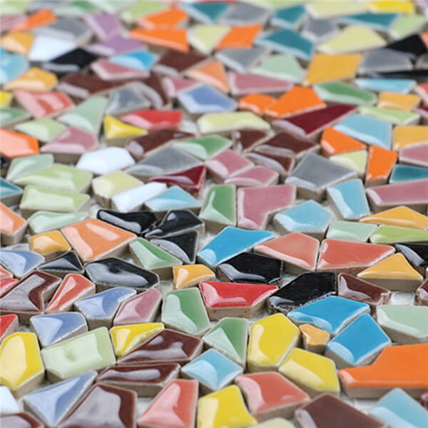 New Collection Broken Shape Irregular Color Porcelain Rainbow Mosaic ...