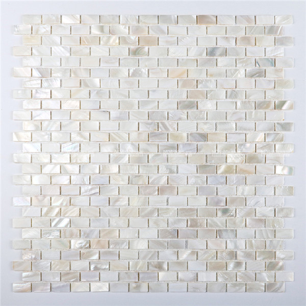 Brickbond White Mother of Pearl Mosaic Tiles for Interior Home Decor ...