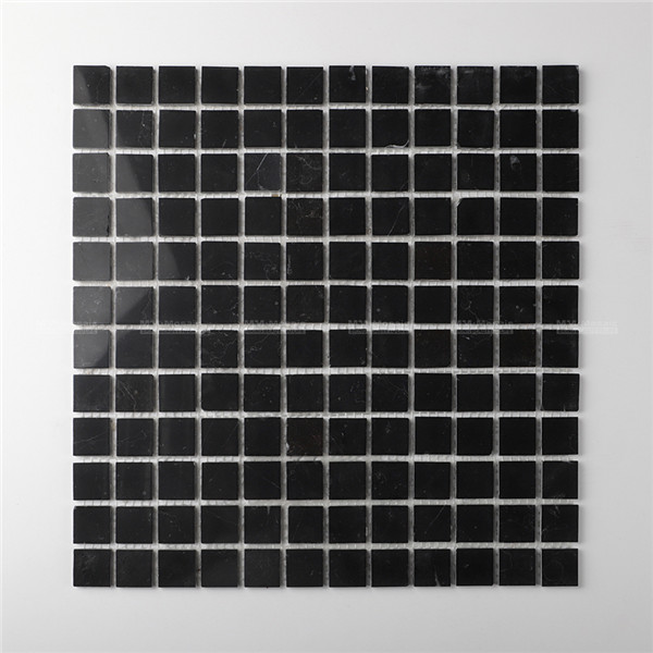 23*23mm Square Nero Margiua Black Marble Mosaic Tiles Wholesale Foshan ...