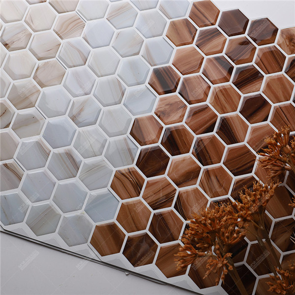 1mm Pvc Vinyl Hexagon Peel and Stick Adhesive Mosaic Tiles for ...