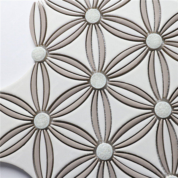 Foshan Factory Price Ceramic Daisy Flower Mosaic Tiles for Backsplash ...